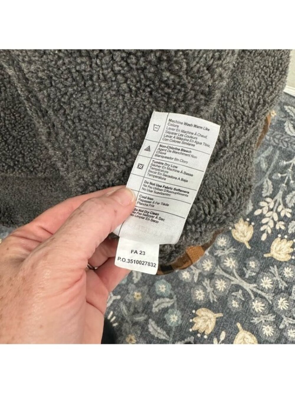 Carhartt TJ4452-M Relaxed Fit Flannel Sherpa Lined Shirt Jacket Plaid Mens Small - Picture 8 of 10